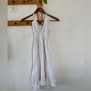 100% Peruvian Cotton Halter Dress/ Beach Coverup